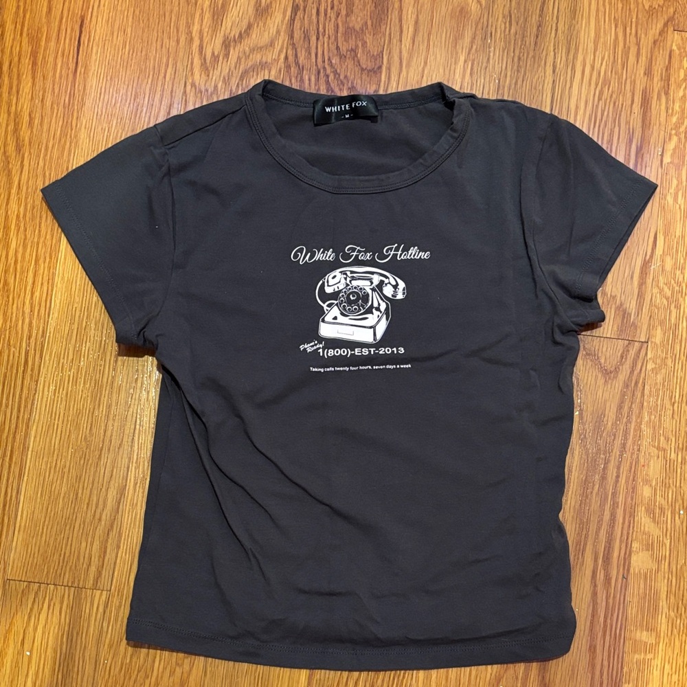 White Fox Black Graphic Tee